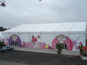 30M x 35M Structure with Graphics on Front Panels