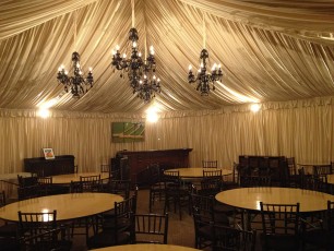 Champagne Tent Liner with Wall Drapes